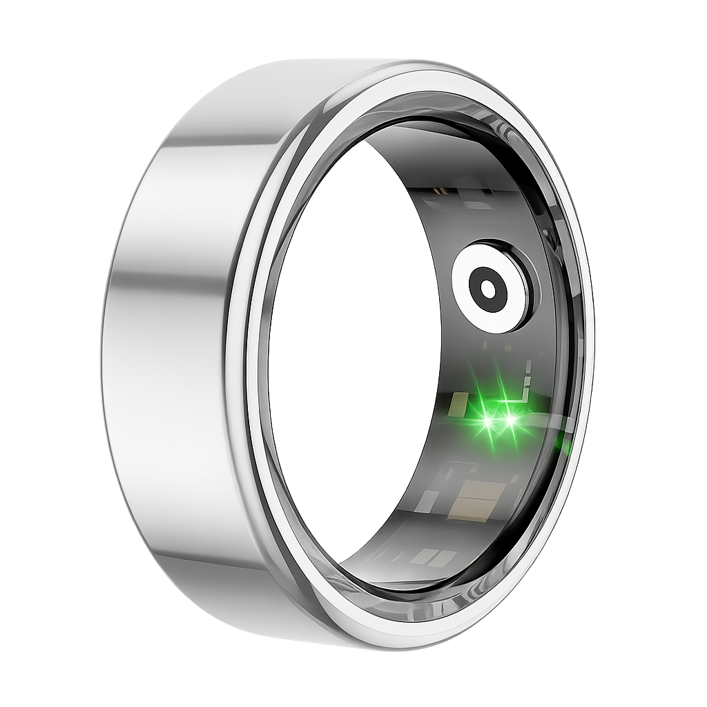 R02 Smart Ring Military Grade Titanium Steel Shell Health Monitoring IP68 & 3ATM Waterproof Multi-Sport Modes