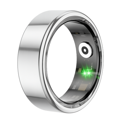 R02 Smart Ring Military Grade Titanium Steel Shell Health Monitoring IP68 & 3ATM Waterproof Multi-Sport Modes